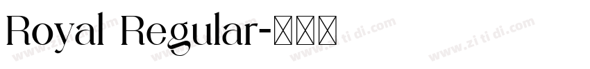 Royal Regular字体转换